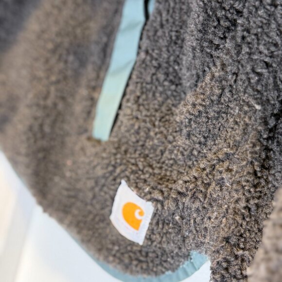 Carhartt M Vest Sherpa Lined Workwear Sleeveless Jacket Blue Casual - Picture 3 of 4